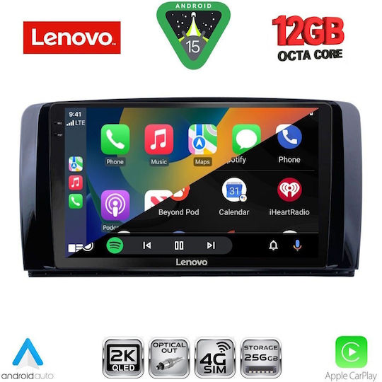 Lenovo Car Audio System for Mercedes-Benz R-Class 2006-2015 Bluetooth USB WiFi GPS Apple CarPlay Android Auto with 9" Touch Screen