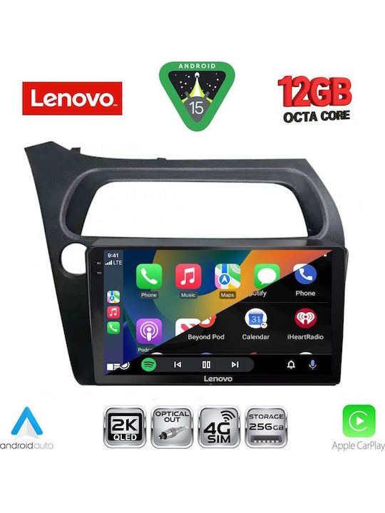 Lenovo Lenovo Auto-Audiosystem für Honda Civic 2006-2012 mit Klima (Bluetooth/USB/Wi-Fi/GPS/Apple CarPlay/Android Auto) mit Touchscreen 9 Zoll SSZ 12189_CPA