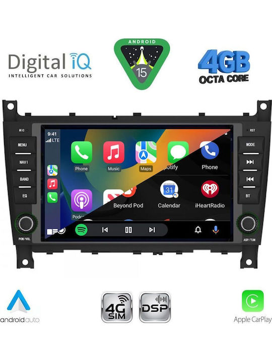 Digital IQ Auto-Audiosystem Für Mercedes-Benz C Klasse / CLK Klasse 2004-2008 Mit Touchscreen 8"