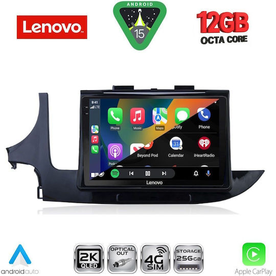 Lenovo Car Audio System for Opel Mokka 2016-2021 Bluetooth USB WiFi GPS Apple CarPlay Android Auto with 9" Touch Screen