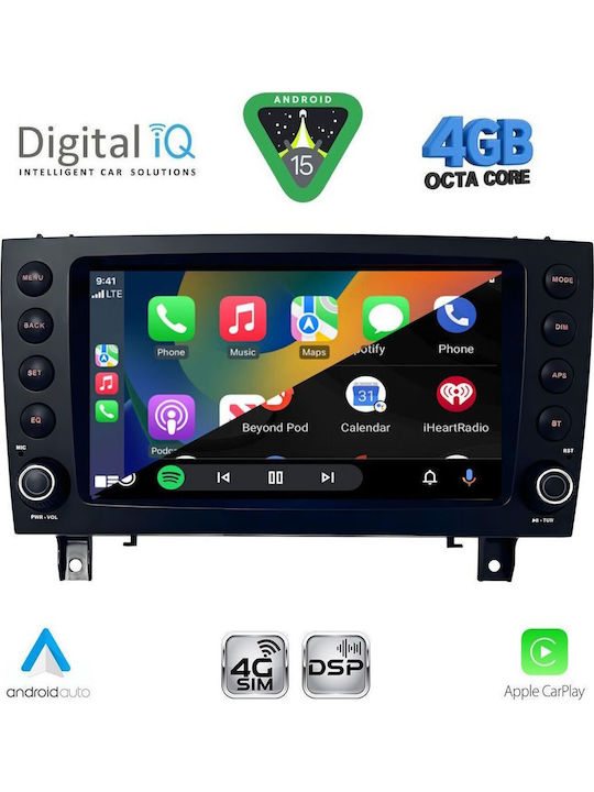 Digital IQ Auto-Audiosystem Für Mercedes-Benz SLK 2004-2010 Mit Touchscreen 8" Bluetooth USB WiFi GPS Apple CarPlay Android Auto Digital IQ BLG 496 CPA
