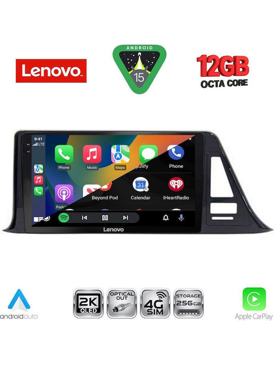 Lenovo Car Audio System for Toyota C-HR 2017-2023 Bluetooth USB WiFi GPS Apple CarPlay Android Auto with 9" Touch Screen