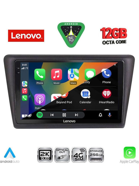 Lenovo Car Audio System for Skoda Rapid 2014-2019 with Clima (Bluetooth/USB/WiFi/GPS/Apple CarPlay/Android Auto) with 9" Touch Screen