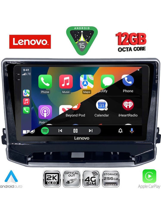 Lenovo Lenovo Auto-Audiosystem für Jeep Compass 2022 mit Klima (Bluetooth/USB/Wi-Fi/GPS/Apple CarPlay/Android Auto) mit Touchscreen 10 Zoll