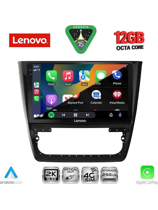 Lenovo Car Audio System for Skoda Yeti 2014-2018 with Clima (Bluetooth/USB/WiFi/GPS/Apple CarPlay/Android Auto) with 10" Touch Screen