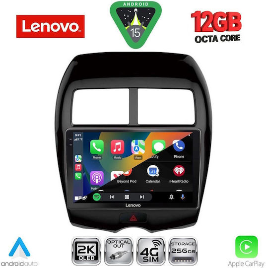 Lenovo Car Audio System for Peugeot 4008 Mitsubishi Asx 2009 Bluetooth USB WiFi GPS Apple CarPlay Android Auto with 10" Touch Screen