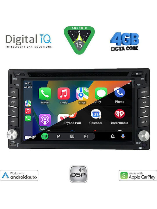 Digital IQ Auto-Audiosystem 2005-2020 Bluetooth USB Eingebautes Wi-Fi GPS Apple CarPlay Android Auto mit Touchscreen 6.5 Zoll