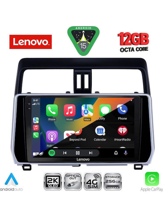 Lenovo Car Audio System for Toyota Land Cruiser 2019-2023 Bluetooth USB WiFi GPS Apple CarPlay Android Auto with 10" Touch Screen