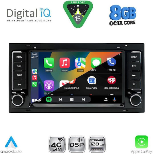 Digital IQ Ηχοσύστημα Αυτοκινήτου για Volkswagen Touareg 2003-2011 (Bluetooth/USB/WiFi/GPS/Apple-Carplay/Android-Auto)