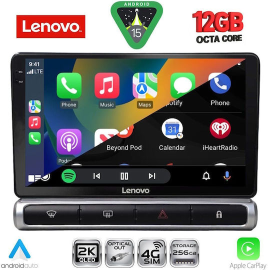 Lenovo Car Audio System for Citroen C3 / DS3 2016 (Bluetooth/USB/WiFi/GPS/Apple CarPlay/Android Auto) with 9" Touch Screen