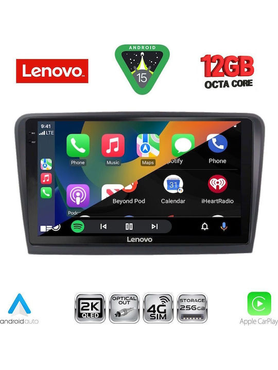Lenovo Car Audio System for Skoda Rapid 2012-2023 with Clima Bluetooth USB WiFi GPS Apple CarPlay Android Auto with 9" Touch Screen
