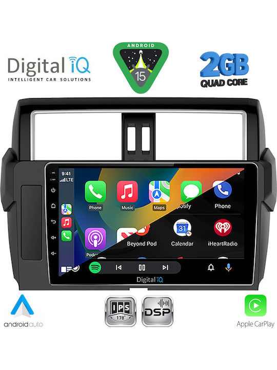 Digital IQ Auto-Audiosystem Für Toyota Prado 2014-2017 Bluetooth USB Eingebautes Wi-Fi GPS Apple CarPlay Android Auto Mit 10 Zoll Touchscreen DIGITAL IQ RSF 4777 CPA