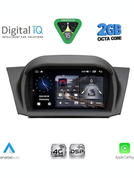 Digital IQ Car Audio System for Ford Fiesta 2008-2017 (Bluetooth/USB/WiFi/GPS/Apple CarPlay/Android Auto) with 7" Touch Screen
