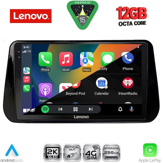 Lenovo Ηχοσύστημα Αυτοκινήτου για Hyundai iX45 / Santa Fe 2021-2023 (Bluetooth/USB/WiFi/GPS/Apple-Carplay/Android-Auto) με Οθόνη Αφής 10"