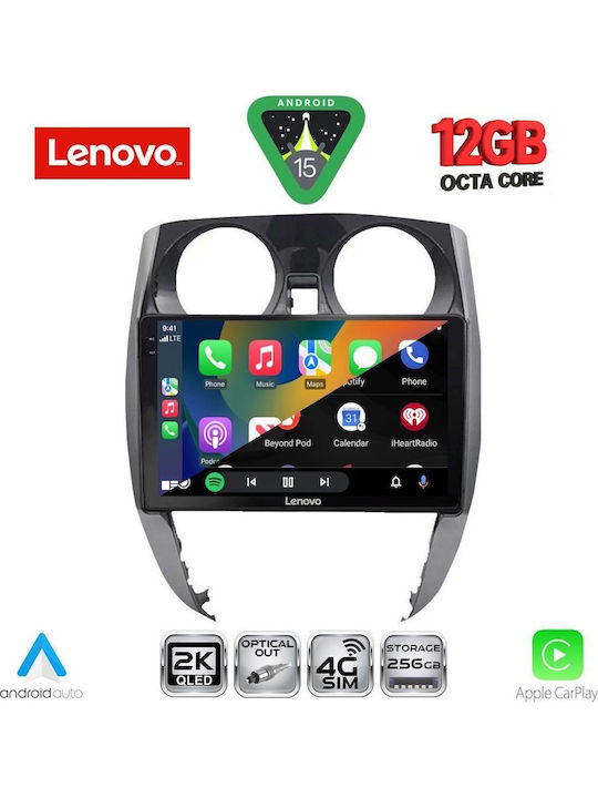 Lenovo Car Audio System for Nissan Note 2012-2020 (Bluetooth/USB/WiFi/GPS/Apple CarPlay/Android Auto) with 10" Touch Screen