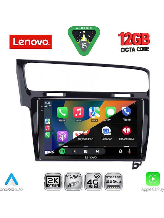 Lenovo Car Audio System for Volkswagen Golf 2013-2020 with Clima (Bluetooth/USB/WiFi/GPS/Apple CarPlay/Android Auto) with 10" Touch Screen