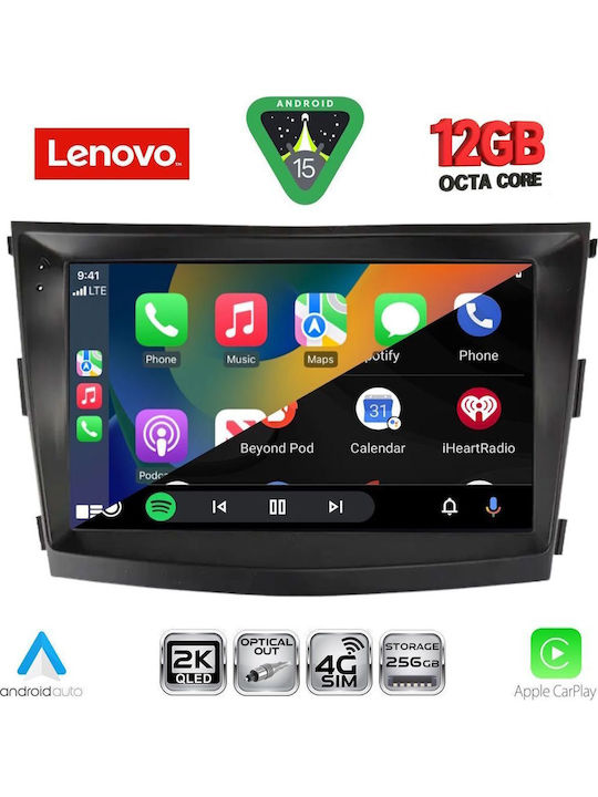 Lenovo Car Audio System for Ssangyong Tivoli Bluetooth USB WiFi GPS Apple CarPlay Android Auto with 9" Touch Screen
