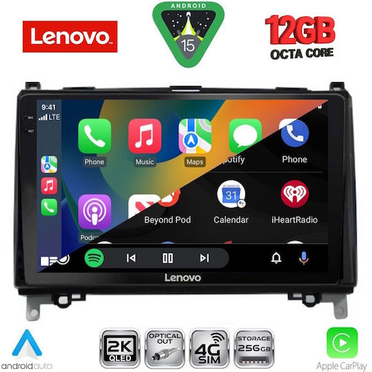 Lenovo Ηχοσύστημα Αυτοκινήτου για Mercedes-Benz Sprinter / Vito 2007-2020 (Bluetooth/USB/WiFi/GPS/Apple-Carplay/Android-Auto) με Οθόνη Αφής 9"