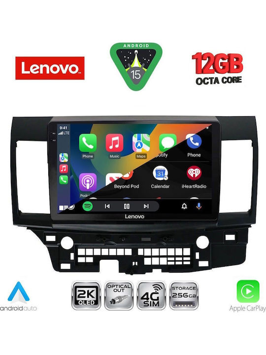 Lenovo Car Audio System for Mitsubishi Lancer 2008-2017 Bluetooth USB WiFi GPS Apple CarPlay Android Auto with 10" Touch Screen