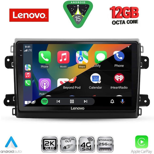 Lenovo Car Audio System for Fiat Ducato 2021 Bluetooth USB WiFi GPS Apple CarPlay Android Auto with 9" Touch Screen