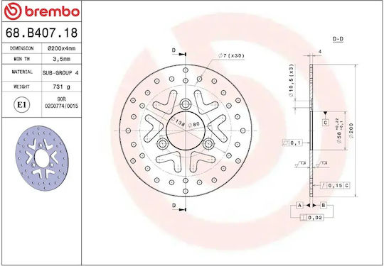 Brembo Disc de Frână