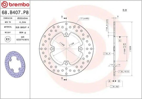 Brembo Motorrad Bremsscheibe