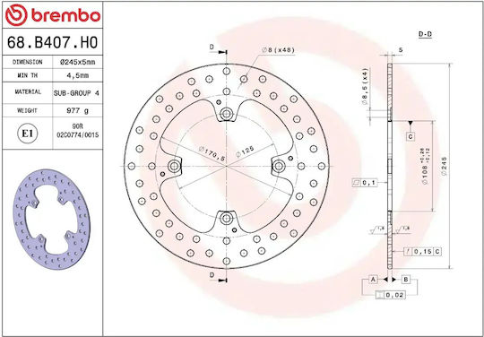 Brembo Brake Disc for Ducati Monster / Multistrada