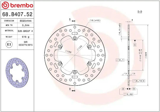 Brembo Δισκόπλακα