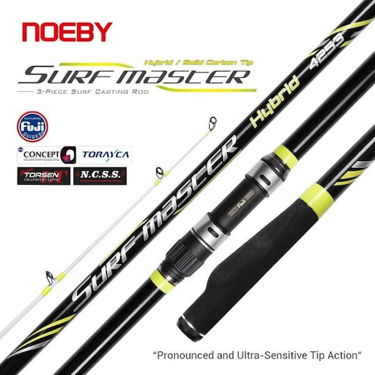 Set Pescuit la Aruncare Lansetă Noeby Surf Master Hybrid 4.25m Greutate Aruncare 100 250g Carbon Toray Japonia Inele Fuji Mulinetă Noeby Infinite Power 10000 Max Drag 20kg