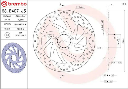 Brembo Δισκόπλακα