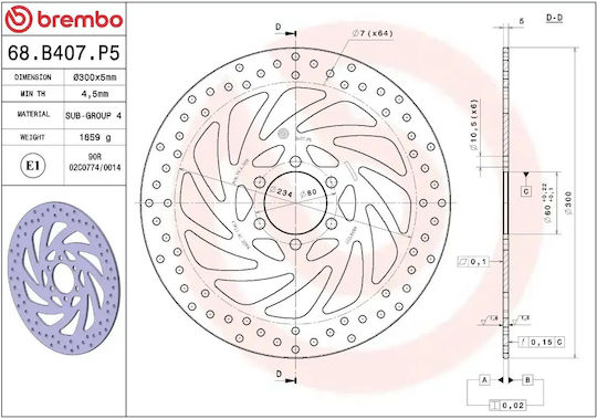 Brembo Δισκόπλακα
