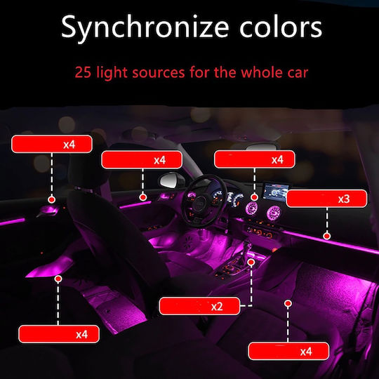 Diq Ambient Audi A3 8v Dyn Dragon Scale Style Digital Iq Dynamic Ambient Light Audi A3 Mod 2013-2021 25 Lights Airvent