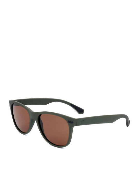 Lotto Unisex Sonnenbrillen mit grünen Rahmen und braunen Gläsern LS1014-06