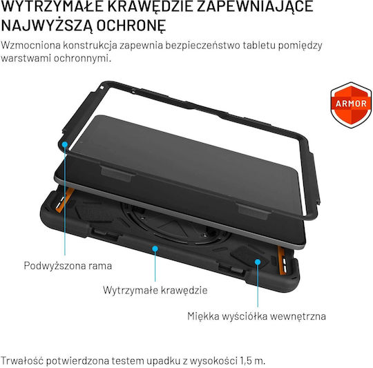 Fixed Издръжлив Калъф Стойка Fixed Здрав Etui Tab Калъф Samsung Galaxy Tab A11+ Черен