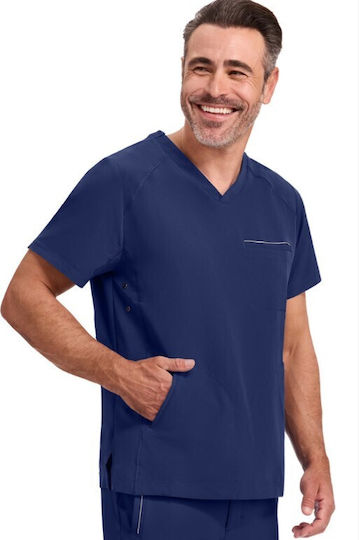 Healing Hands Steven Male Medical Blouse Navy Blue
