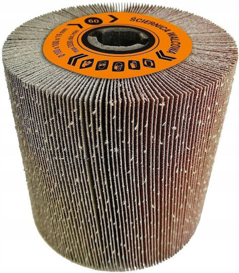 Glob Cylindrical Flap Wheel Cloth 100x100x19mm Alu Satin Finisher Sets
