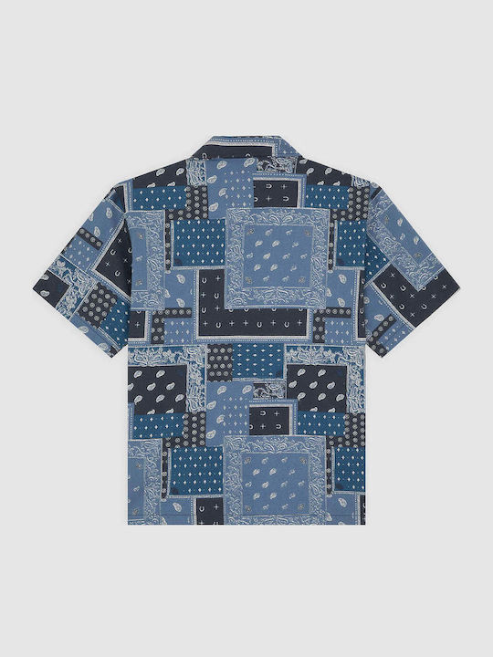 Kurzärmeliges Herrenhemd Dunkel Marineblau
