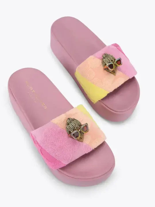 Slides cu Platformă în Culoare Fuchsia
