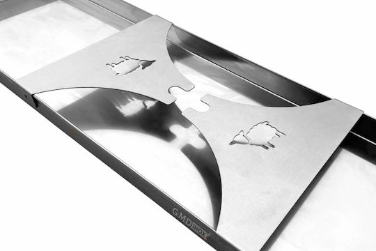 Stainless Steel Spit Base Pan 2 1 Cutting & Wrapping Kokoretsi