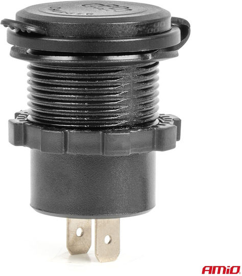 AMiO Автомобилен Заряден Устройство за Бързо Зареждане с Портове 1xUSB-A 2xUSB-C Син Цвят