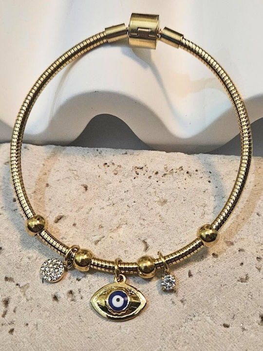 Armband Festes Hängendes Charm Glücksauge Gold