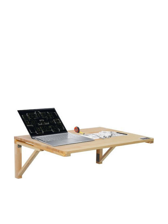 Desk made of Solid Wood Beige 80x60cm