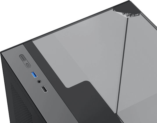Xigmatek Aqua Compact Gaming Midi Tower Κουτί Υπολογιστή με Πλαϊνό Παράθυρο Μαύρο