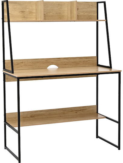 Επαγγελματικό Γραφείο Herbey 100x48x139εκ. Oak-μαύρο