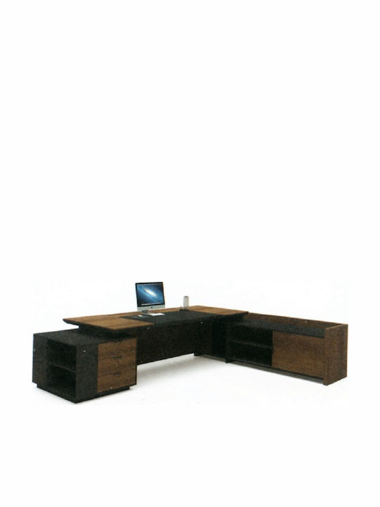 Ecke Professionelles Büro Proline Holz Braun 220x90x76cm