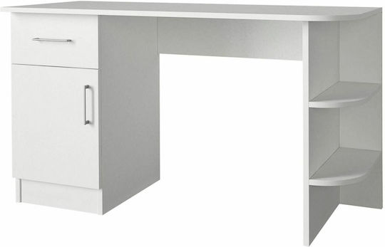 Γραφείο Gavdos με Βιβλιοθήκη 120x52x75εκ. Λευκό Γραφείο Gavdos με Βιβλιοθήκη 120x52x75εκ. Λευκό