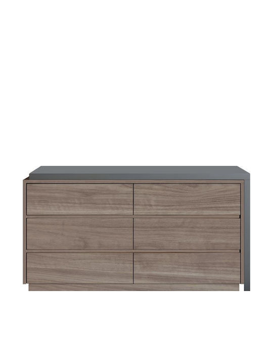 Birou Reaze Din Lemn Culoare Nuc-Antracit 120x50x73.5cm