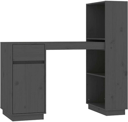 Γραφείο με Βιβλιοθήκη 110x53x117εκ. Γκρι