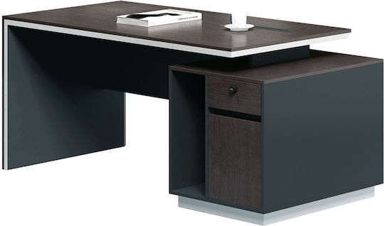 Επαγγελματικό Γραφείο Advance 160x80x75εκ. Σκούρο Καρυδί / Sky Grey