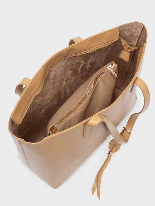 Pierre Γυναικεία Shopper Τσάντα Μπεζ